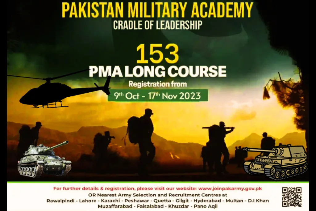 join pak army 153 pma long course online registration