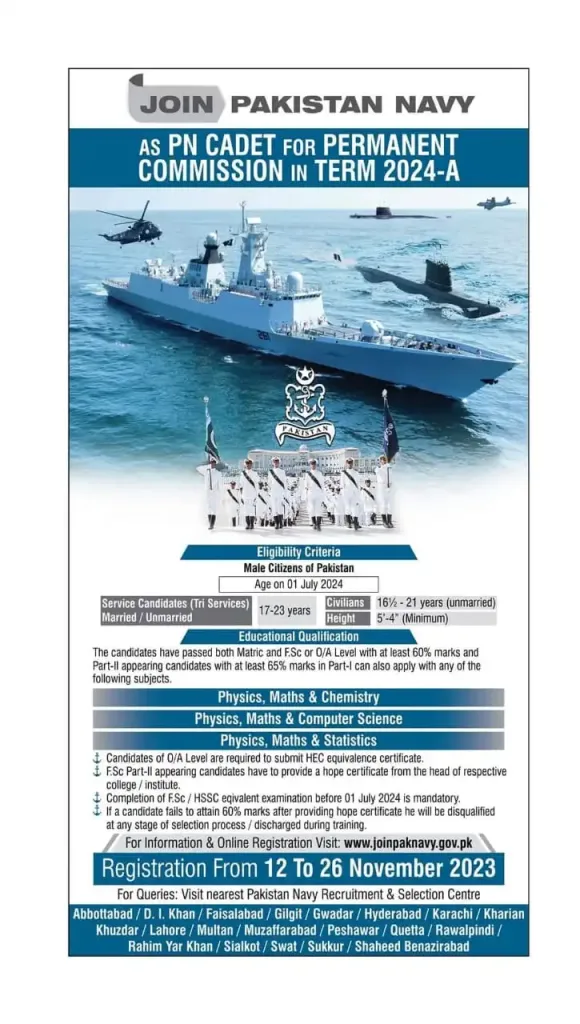 join pak navy as a PN cadet
