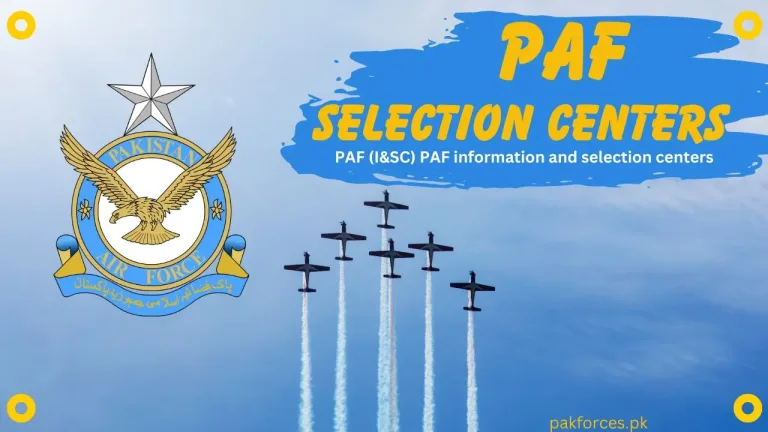 PAF information & selection centers (PAF I&SC) locations and contacts.